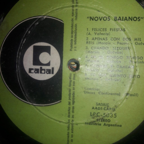 Sin Tapa Disco Novos Baianos Homonimo Bi0