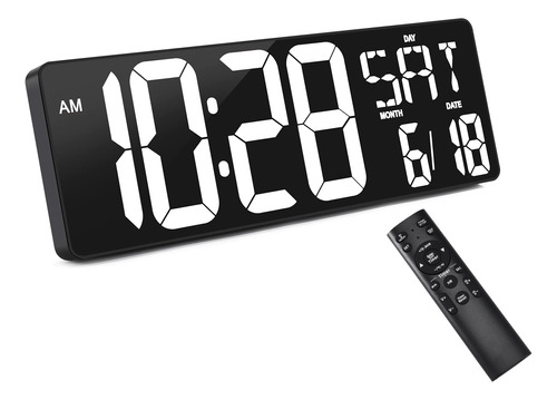 Reloj De Pared Digital Grande, Pantalla Led De 16.5 Pulgadas