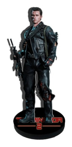 Terminator 2  Figura 2d Mdf Con Base 22cm Unicas