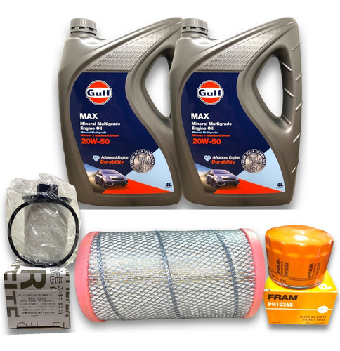 Kit 8l Aceite 20w50 Y 3 Filtros Ducato Boxer Jumper 2.3 Jtd