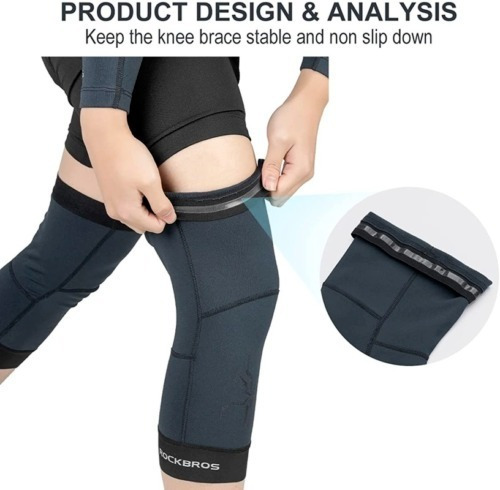 Imagen 7 de 7 de Par Mangas Pierna Rodilla Calidas Ciclismo Motorizado Rockbr