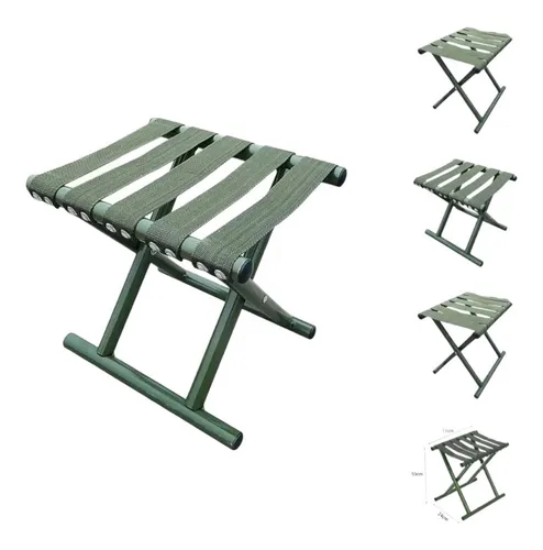 Silla Portátil Ligera Piso Plegable Camping Playa Pesca 33cm