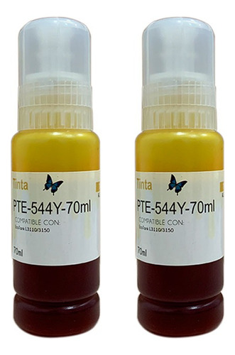 2 Tintas Amarillas Compatible Epson T544y L1110 544