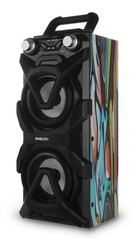 Parlante Bluetooth Philco Djp11 Activo Usb Luz Led Ritmicas