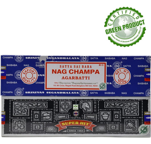 Conjunto De 2 Satya Nag Champa (100g Cada Uno) Satya Na...