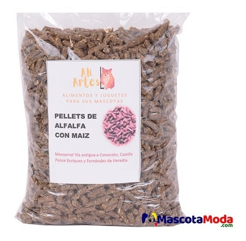 Imagen 1 de 1 de Pellets De Alfalfa Y Maiz Para Hamster Y Conejos