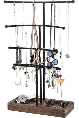 Urban Deco Arc Jewelry Organizer Stand 4 Tier Collar Holder 