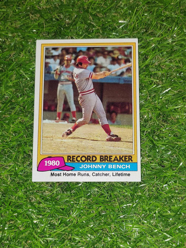Cv Johnny Bench 1981 Topps Record Breaker Most Hr Catcher