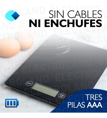Imagen 5 de 10 de Balanza Cocina Vidrio Templado Precision 1gr A 5kg Digital