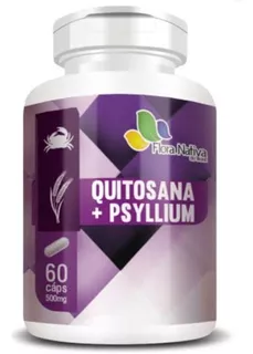 Quitosana + Psyllium 60 Capsulas De 500mg Flora Nativa