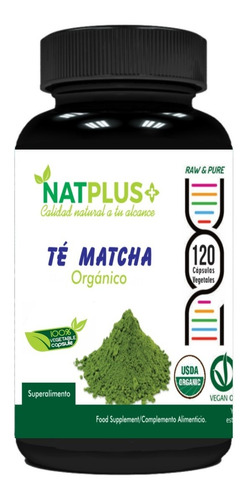 Te Matcha Orgánico 120 Cápsulas De 500mg