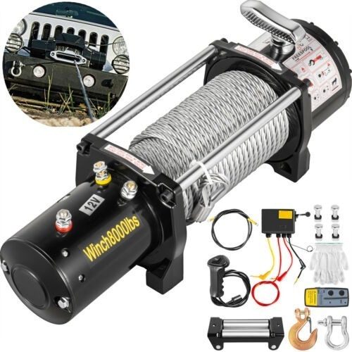 Winch Electrico 8000lbs Para Jeep Wrangler