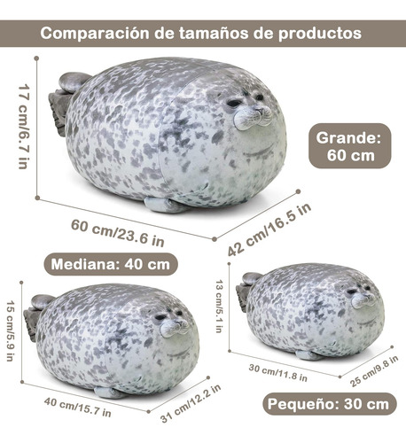 30/40cm Pulgada Almohada De Foca Rellena - Chubby Blob Seal