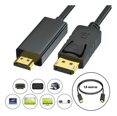 comprar Cabo adaptador Displayport Dp para Hdmi 4k 1,8 m metros