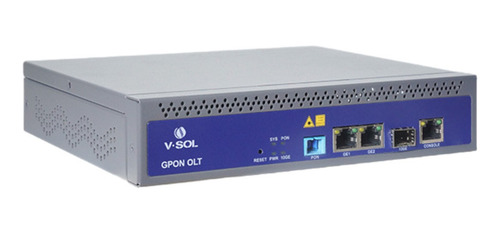 F. Gpon Olt 1pon V1600gs 1*10ge 2*ge Rj45 Uplink 1u Cor Azul-aço
