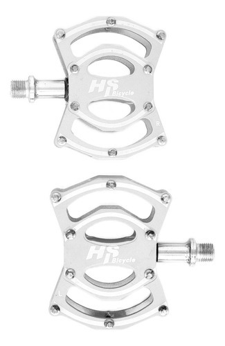 Pedales Para Bicicleta Bmx 1/2 Aluminio Plata Alnc-331 Hs
