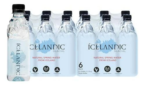 Agua De Manantial Natural Glacial Islandesa, Sin Sabor, 330 