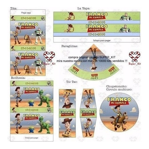 Kit Imprimible Toy Story Nenes Invitaciones Cumpleaños