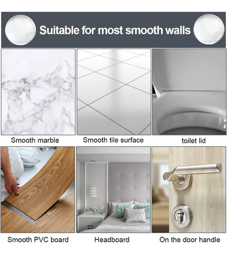6 Pcs Protectores De Pared De Silicona Autoadhesivo Redondo