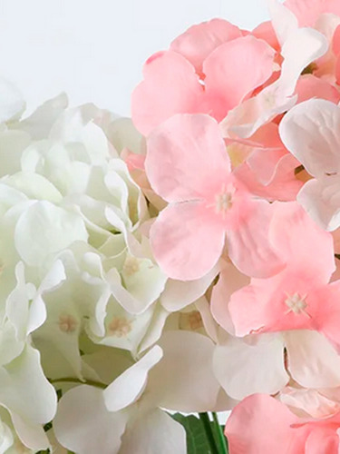 3 Ramos De Flores Hortensias Artificiales Boda Fiesta Decora Multicolor