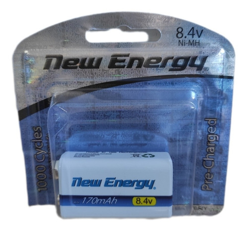 Pila 9 Volt Recargable 170mh New Energy 1000 Ciclos