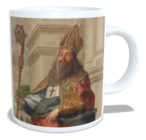 Caneca Santo Ambrósio - Religioso - Cerâmica - 325 Ml
