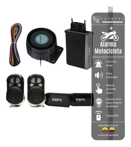 Sistema De Alarma Lm209t9 Spy Para Motocicleta Con 2tarjetas