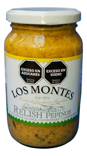Relish Con Mostaza Y Condimentos Los Montes 360 Gr.
