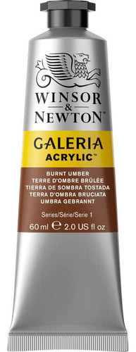 Tinta Acrílica Winsor & Newton Galeria 60ml Burnt Umber Cor Marrom