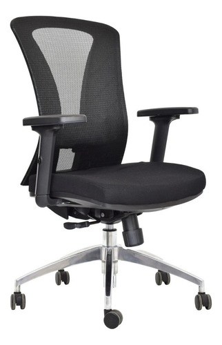 Silla Ergonómica De Oficina Bonno Gerente Versalles Brazo 3d Color Negro