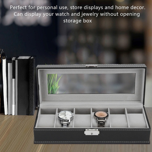 I Caja De Reloj Organizador Display Delicate 6 Rejillas