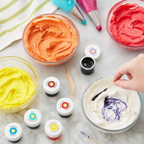 Imagen 6 de 10 de Colorante Gel Comestible X 12 Colores Glase Wilton Titanweb