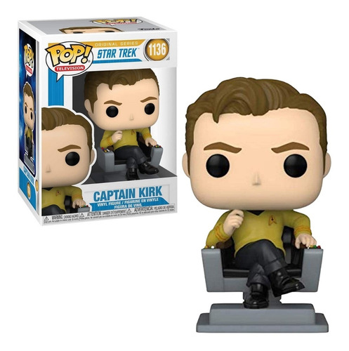 Figura Funko Pop del Capitán Kirk 1136, original de Star Trek