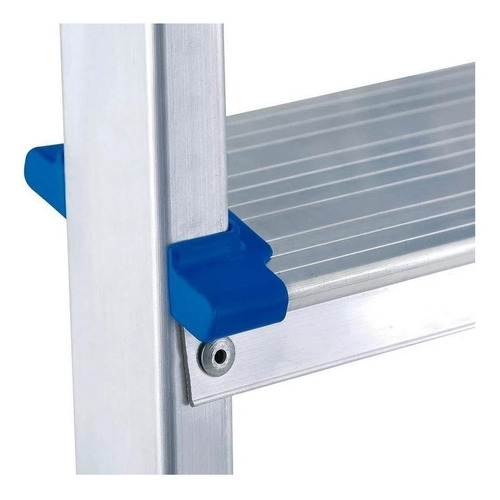 Escalera de aluminio tijera Mor 5106 plateado/azul