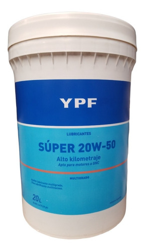 Lubricante Ypf Super 20w50 X 20 L Alto Kilometraje Apto Gnc