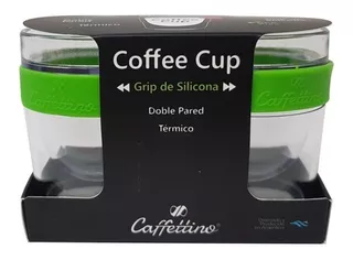 Pocillo Coffee Cup Caffettino Grip Silicona Verde X 2 Uni
