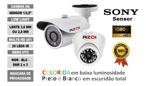 Câmera Segurança Cftv Hd 2mp 1080p 4x1 Sensor Sony 2 Pçs