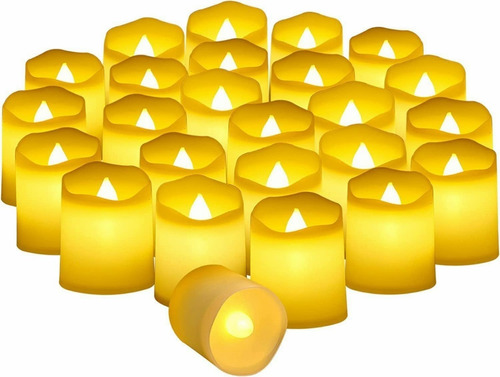 24 Velas Led Ambar Parpadeantes Para Decorar Fiestas Boda