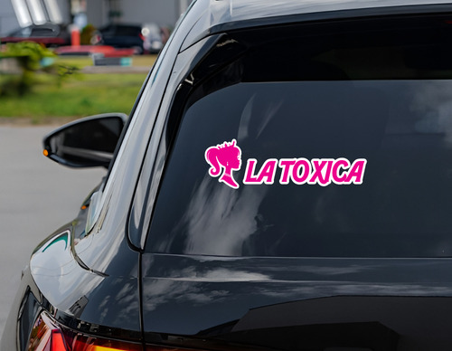 Calcomanías Stickers Reflejantes La Toxica 2pz
