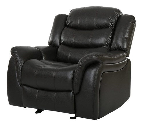 Sillon Reclinable Merit Contemporary Glider Cuero Negro