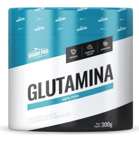Glutamina Shark Pro 100% Pura - 300g Sabor Sem sabor