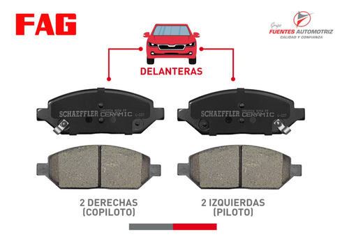 Jgo Balatas Delanteras Para Chevrolet Spark Ls 1.4 2016 2017