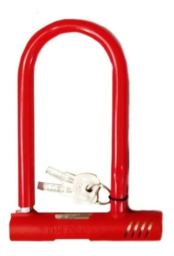 Imagen 4 de 7 de Linga Para Moto Traba Tipo U Candado De Bicicleta Con Llaves
