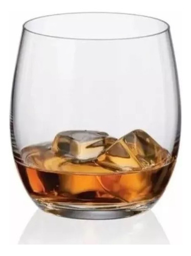 Jogo 6 Copos cristal Bohemia Crystalite Mergus Glass 410mL Uísque Whisky Água Vinho Suco