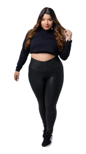 Licras Leggins Talla Plus Brillante Con Cierre Df Kirios 