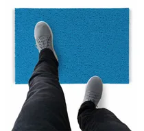 Comprar Tapete Capacho De Vinil Liso Higiene 450x60cm Azul Marítimo