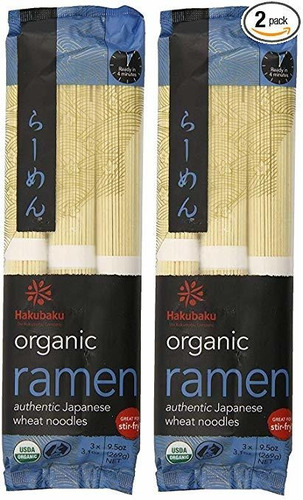 Hakubaku Orgánicos Fideos Ramen 9,5 Oz Cada Uno (2 Artículos