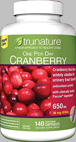 Trunature One Per Day Cranberry 650 Mg, 140 Cápsulas Vegetar