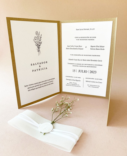 Invitaciones Boda Vintage Elegante