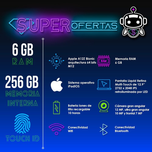 Apple iPad Pro 12.9 / 256gb / 4ta Generación / Modelo 2020